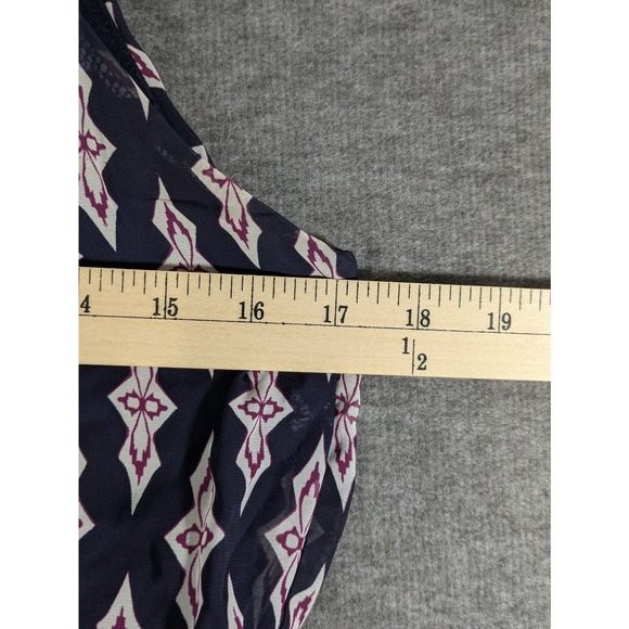 Sweet Storm Women's Sleeveless Paisley Blue Pink Long Dress Maxi Size L - Picture 6 of 8